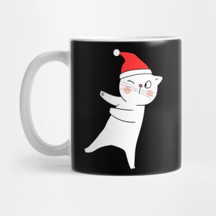 Dabbing Christmas cat Mug